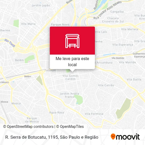 R. Serra de Botucatu, 1195 mapa
