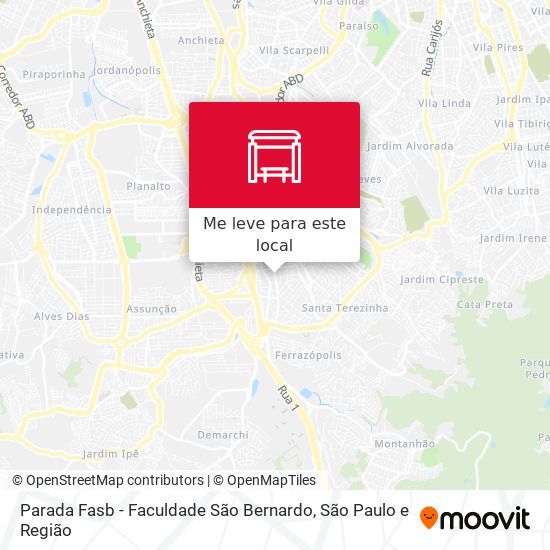 Parada  Fasb - Faculdade São Bernardo mapa