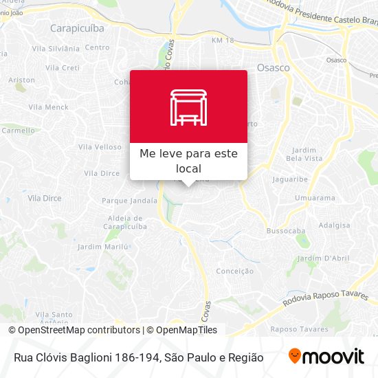 Rua Clóvis Baglioni 186-194 mapa