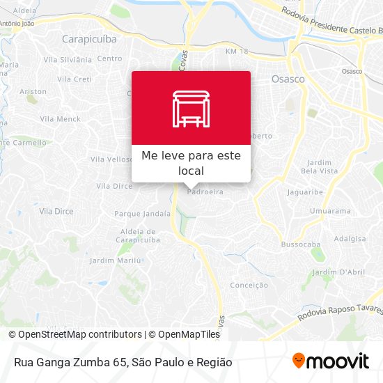 Rua Ganga Zumba 65 mapa