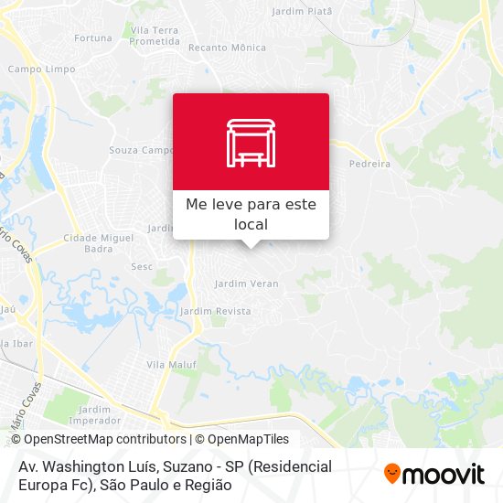 Av. Washington Luís,  Suzano - SP (Residencial Europa Fc) mapa
