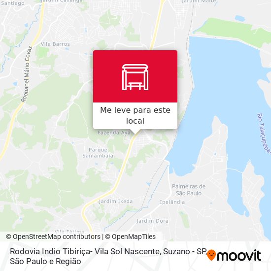 Rodovia Indio Tibiriça- Vila Sol Nascente,  Suzano - SP mapa