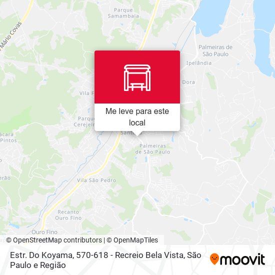 Estr. Do Koyama,  570-618 - Recreio Bela Vista mapa