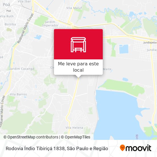 Rodovia Índio Tibiriçá 1838 mapa