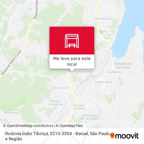 Rodovia Índio Tibiriçá,  3210-3354 - Baruel mapa