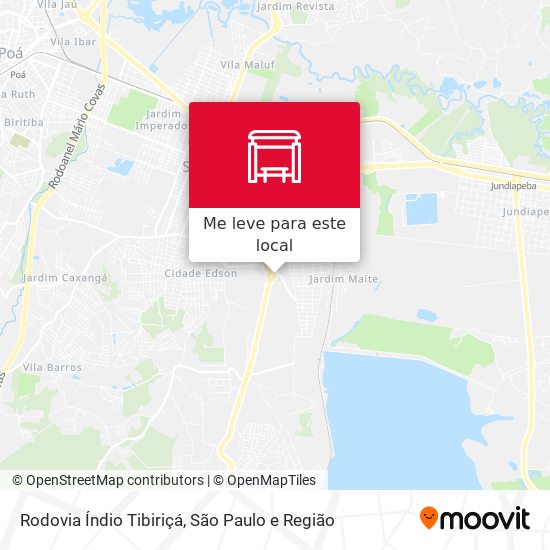 Rodovia Índio Tibiriçá mapa