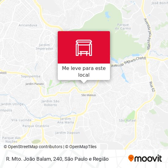 R. Mto. João Balam, 240 mapa