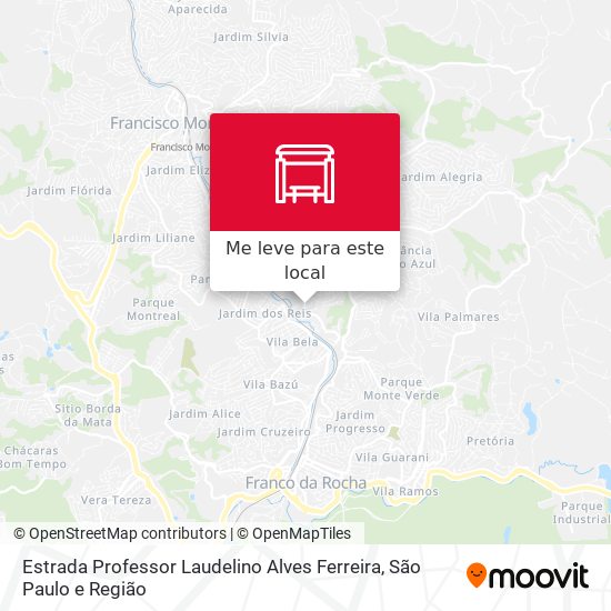 Estrada Professor Laudelino Alves Ferreira mapa