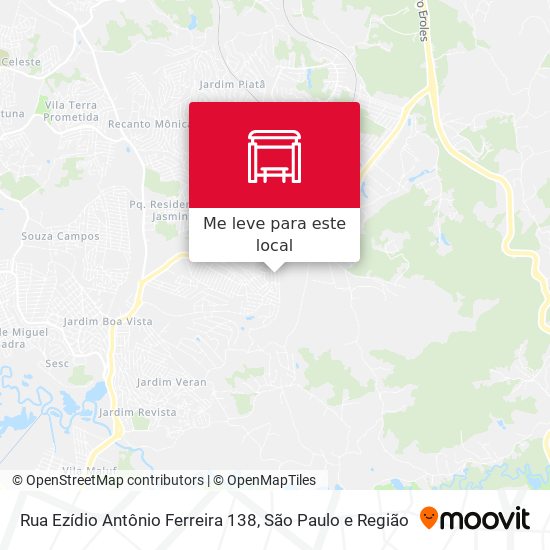 Rua Ezídio Antônio Ferreira 138 mapa