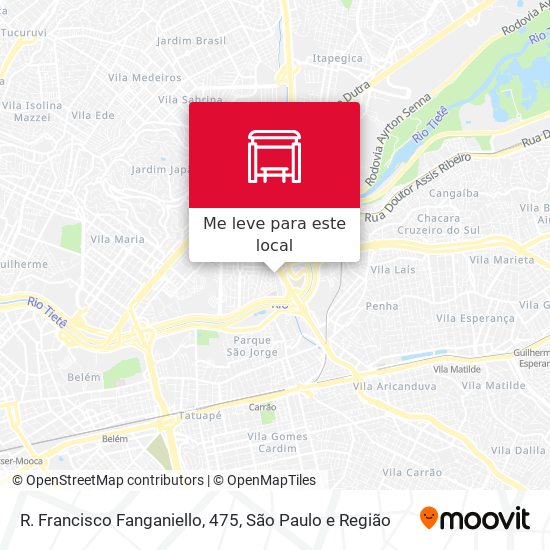 R. Francisco Fanganiello, 475 mapa