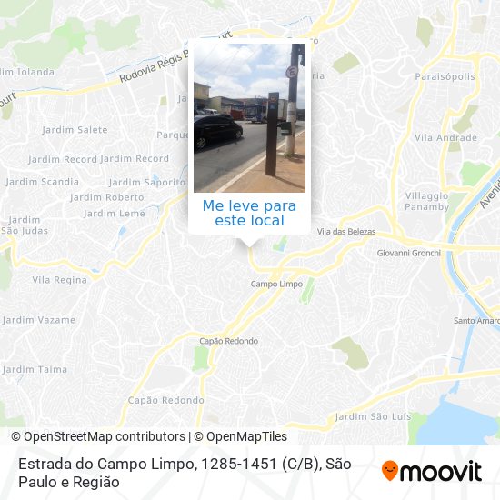 Estrada do Campo Limpo, 1285-1451 (C / B) mapa