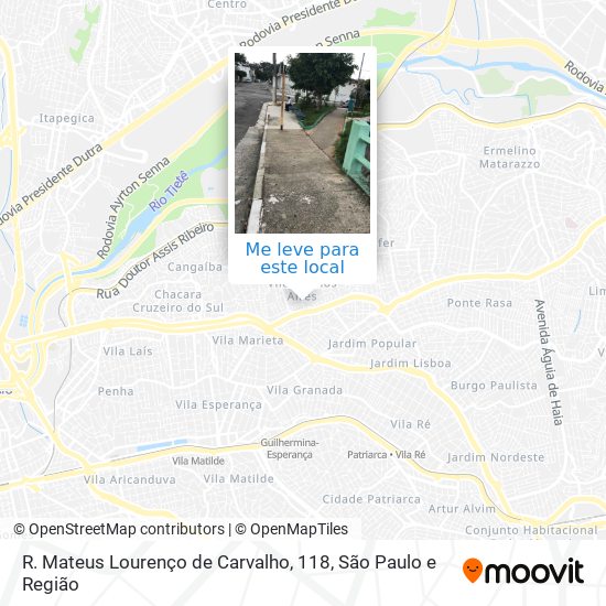 R. Mateus Lourenço de Carvalho, 118 mapa