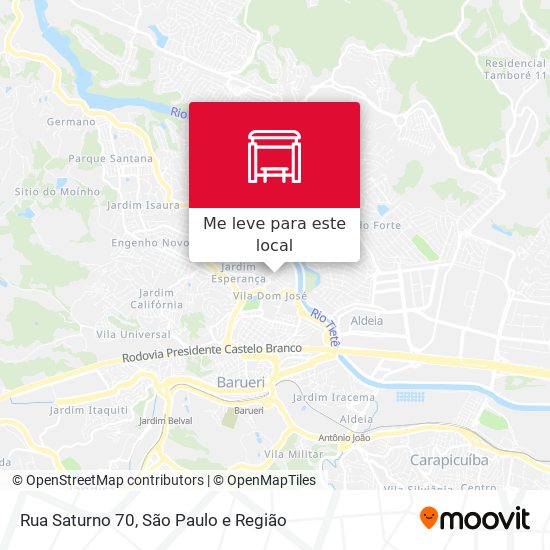 Rua Saturno 70 mapa