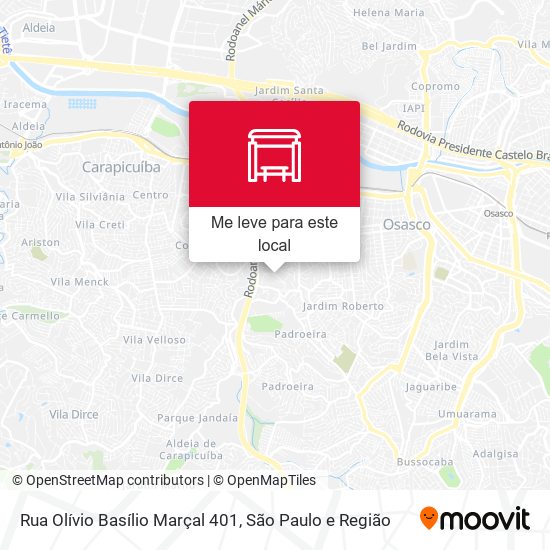 Rua Olívio Basílio Marçal 401 mapa