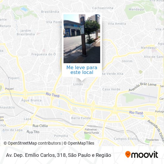Av. Dep. Emílio Carlos, 318 mapa