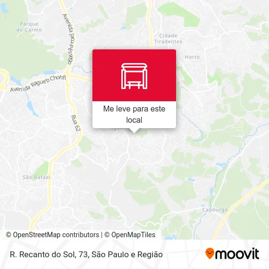 R. Recanto do Sol, 73 mapa