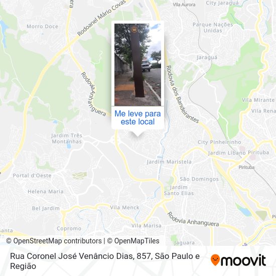 Rua Coronel José Venâncio Dias, 857 mapa