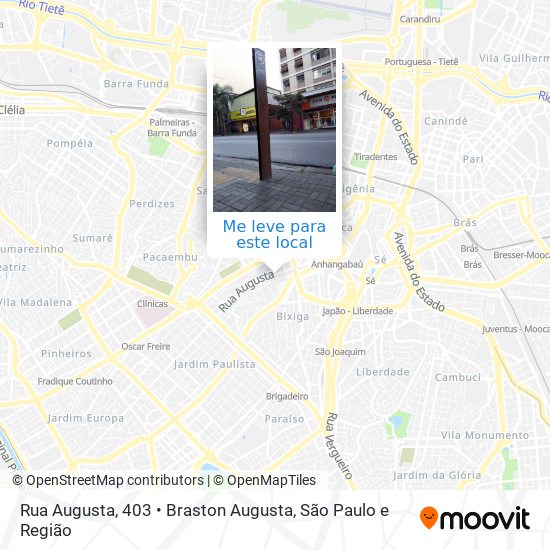 Rua Augusta, 403 • Braston Augusta mapa