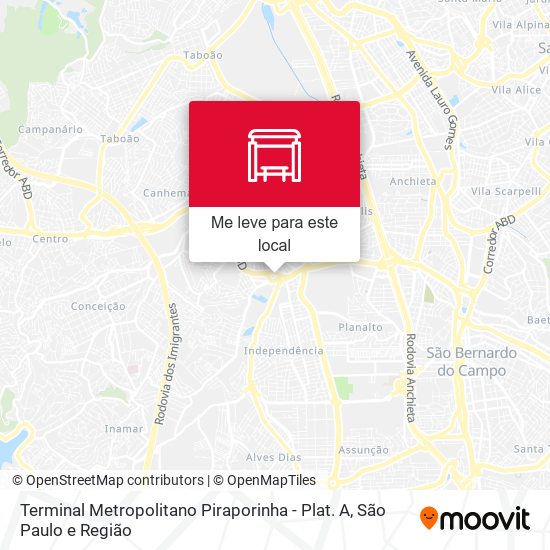 Terminal Metropolitano Piraporinha - Plat. A mapa