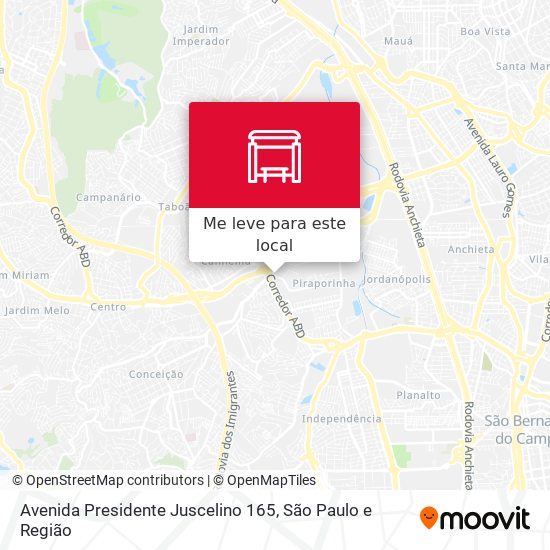 Avenida Presidente Juscelino 165 mapa