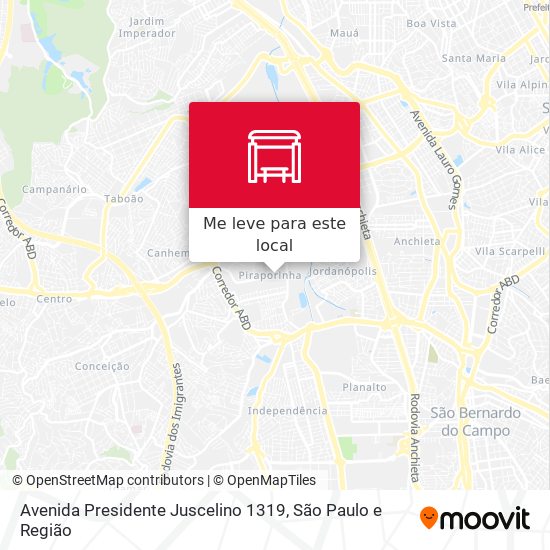 Avenida Presidente Juscelino 1319 mapa