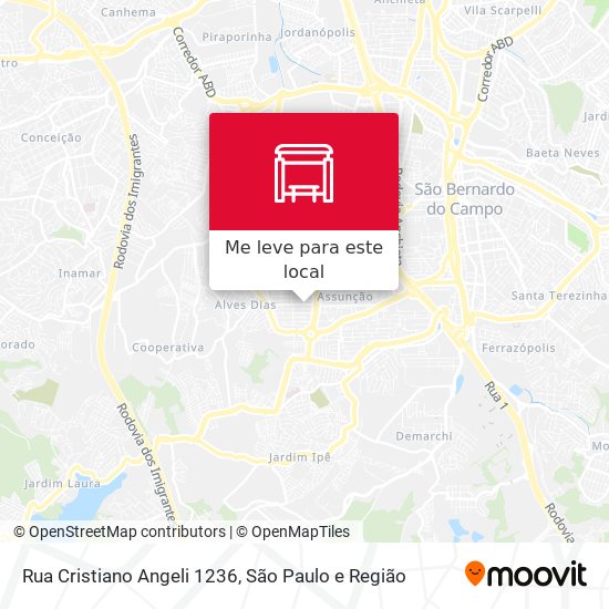 Rua Cristiano Angeli 1236 mapa