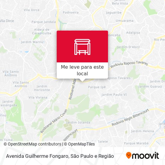 Avenida Guilherme Fongaro mapa