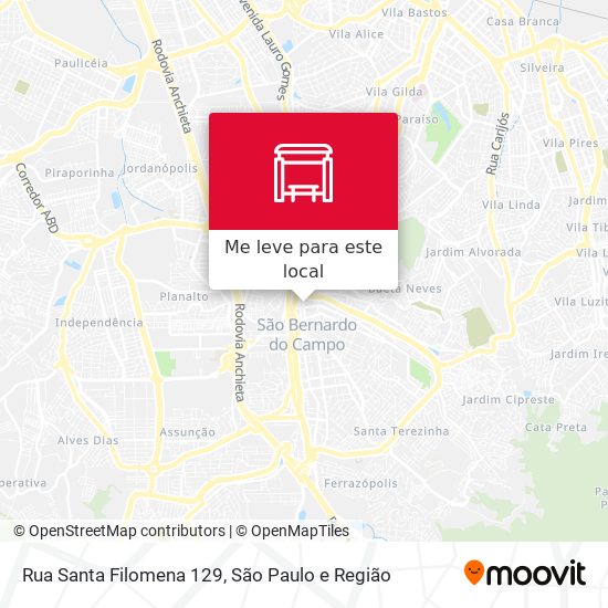 Rua Santa Filomena 129 mapa