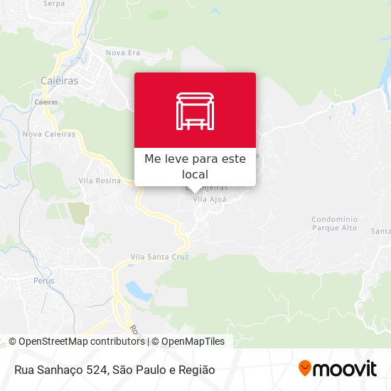 Rua Sanhaço 524 mapa