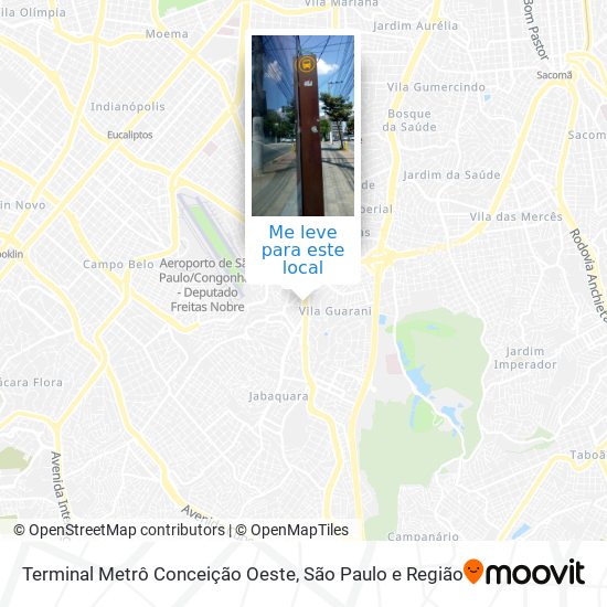 Terminal Metrô Conceição Oeste mapa