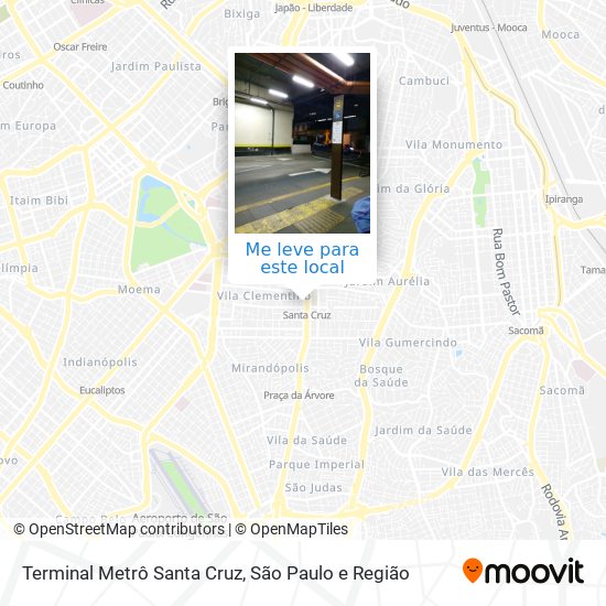 Terminal Metrô Santa Cruz mapa