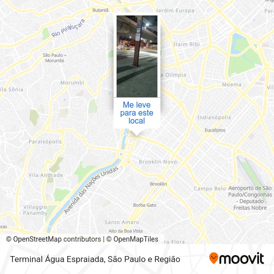 Terminal Água Espraiada mapa