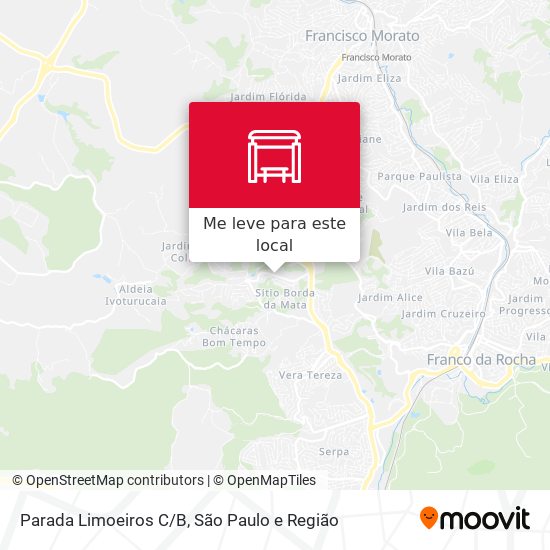 Parada Limoeiros C/B mapa