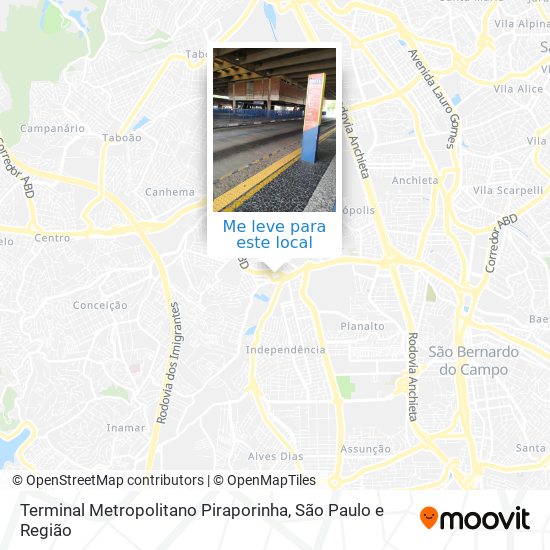 Terminal Metropolitano Piraporinha mapa