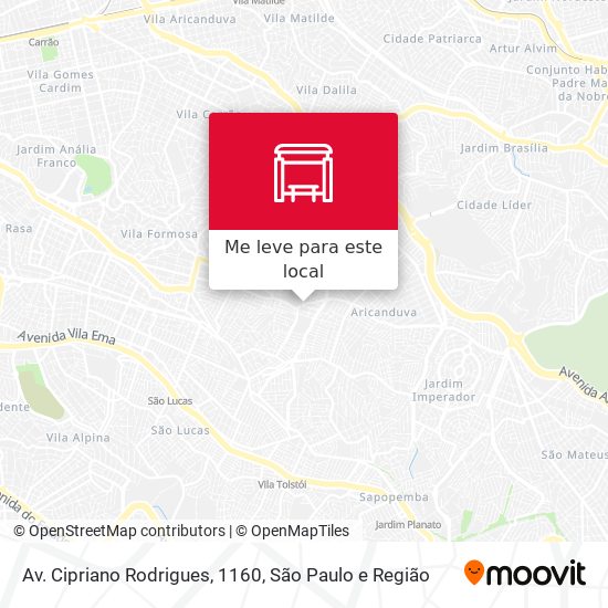 Av. Cipriano Rodrigues, 1160 mapa