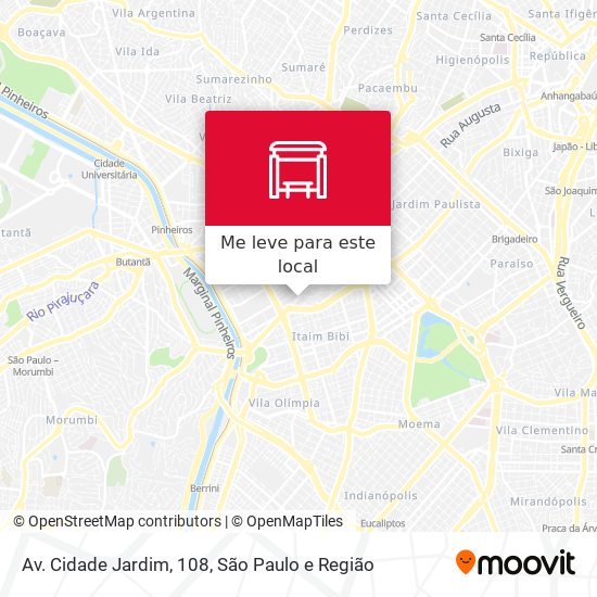 Av. Cidade Jardim, 108 mapa