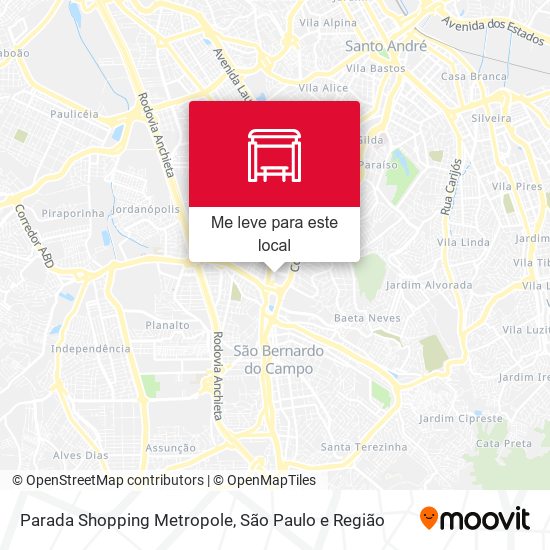 Parada Shopping Metropole mapa