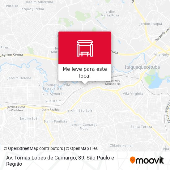 Av. Tomás Lopes de Camargo, 39 mapa