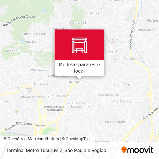 Terminal Metrô Tucuruvi 2 mapa
