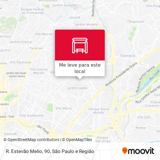 R. Estevão Melio, 90 mapa