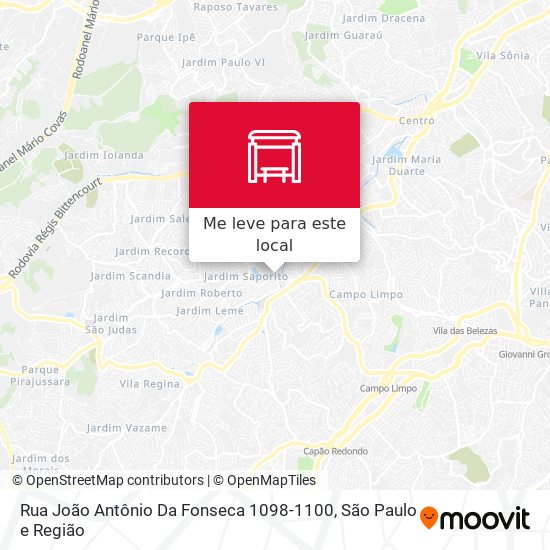 Rua João Antônio Da Fonseca 1098-1100 mapa