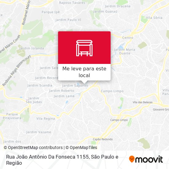 Rua João Antônio Da Fonseca 1155 mapa