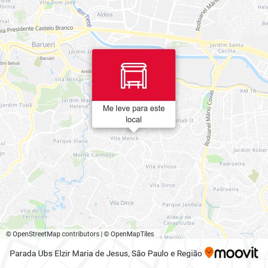 Parada Ubs Elzir Maria de Jesus mapa