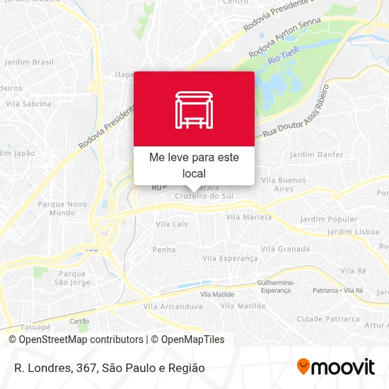 R. Londres, 367 mapa