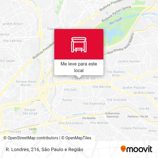 R. Londres, 216 mapa