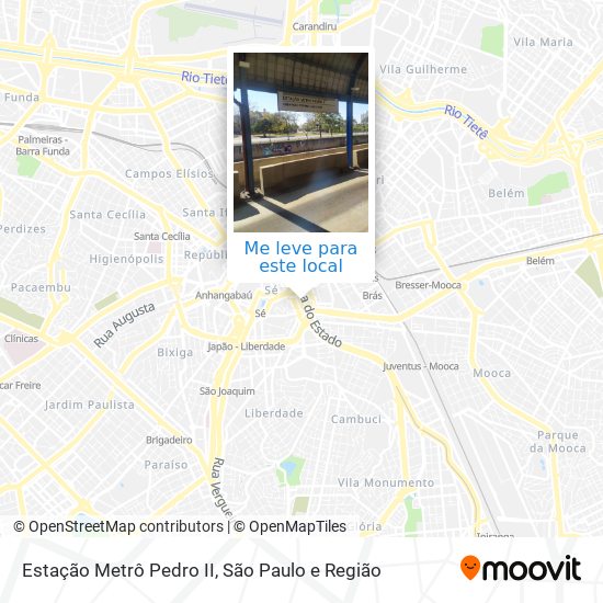 Estação Metrô Pedro II mapa