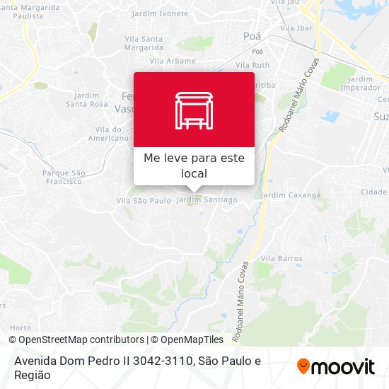 Avenida Dom Pedro II 3042-3110 mapa