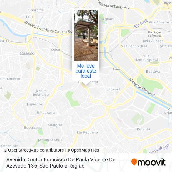 Avenida Doutor Francisco De Paula Vicente De Azevedo 135 mapa