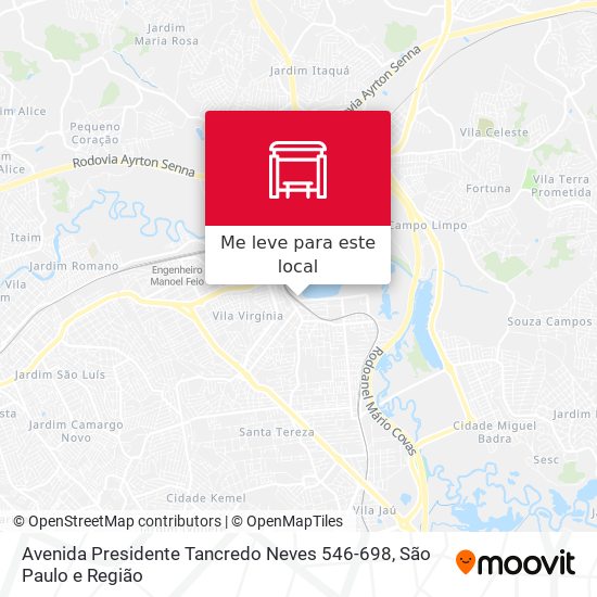 Avenida Presidente Tancredo Neves 546-698 mapa