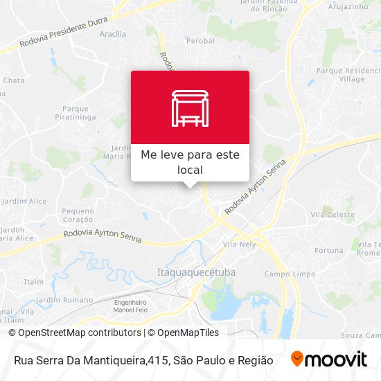 Rua Serra Da Mantiqueira,415 mapa
